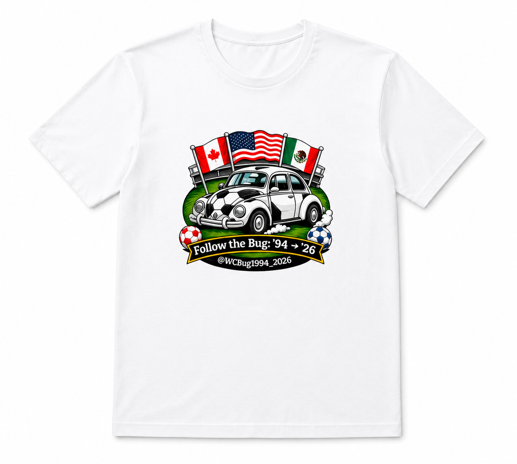 World Cup Bug ‘94 → ‘26 Tour Shirt — Support the Journey