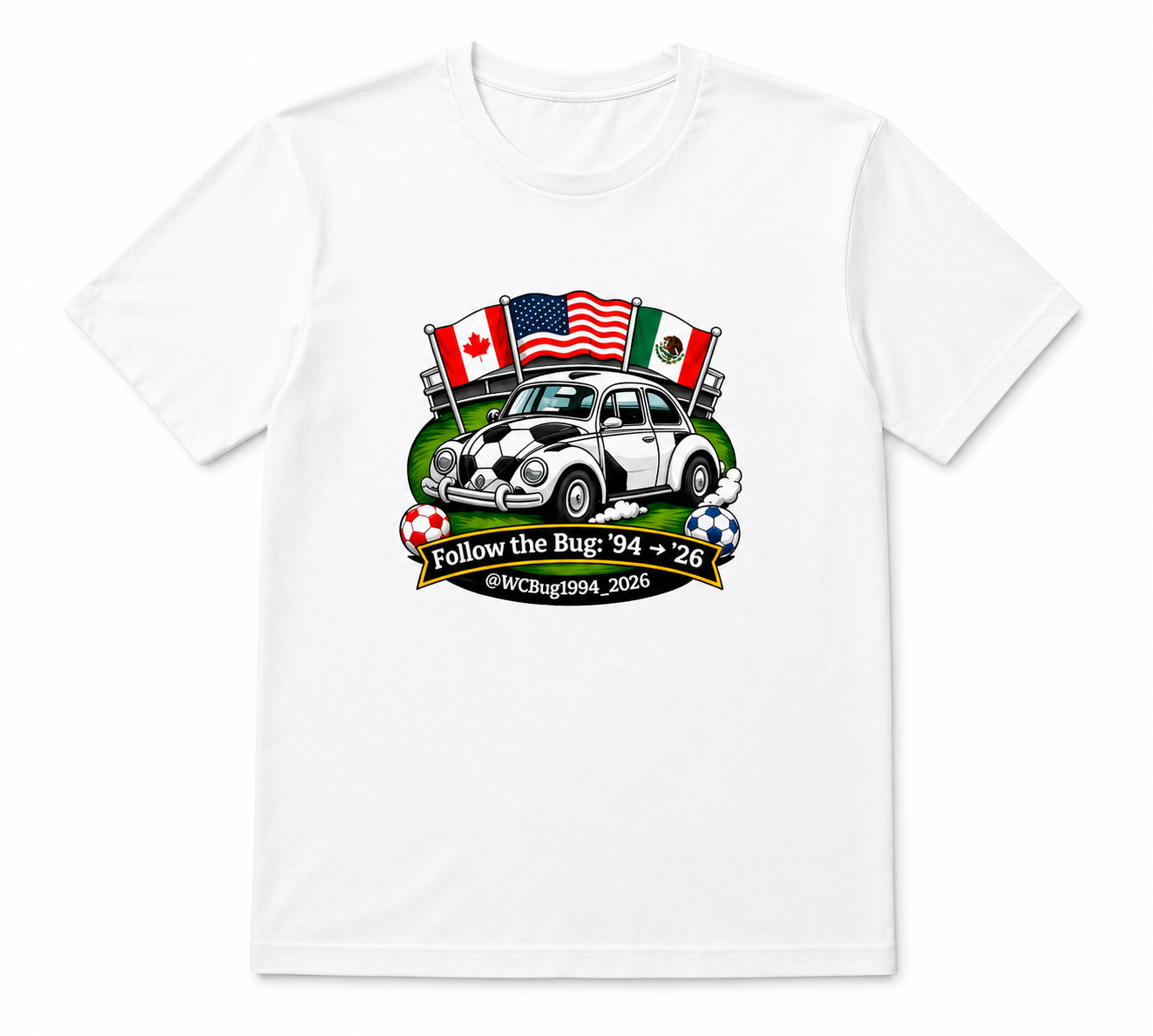 World Cup Bug ‘94 → ‘26 Tour Shirt — Support the Journey