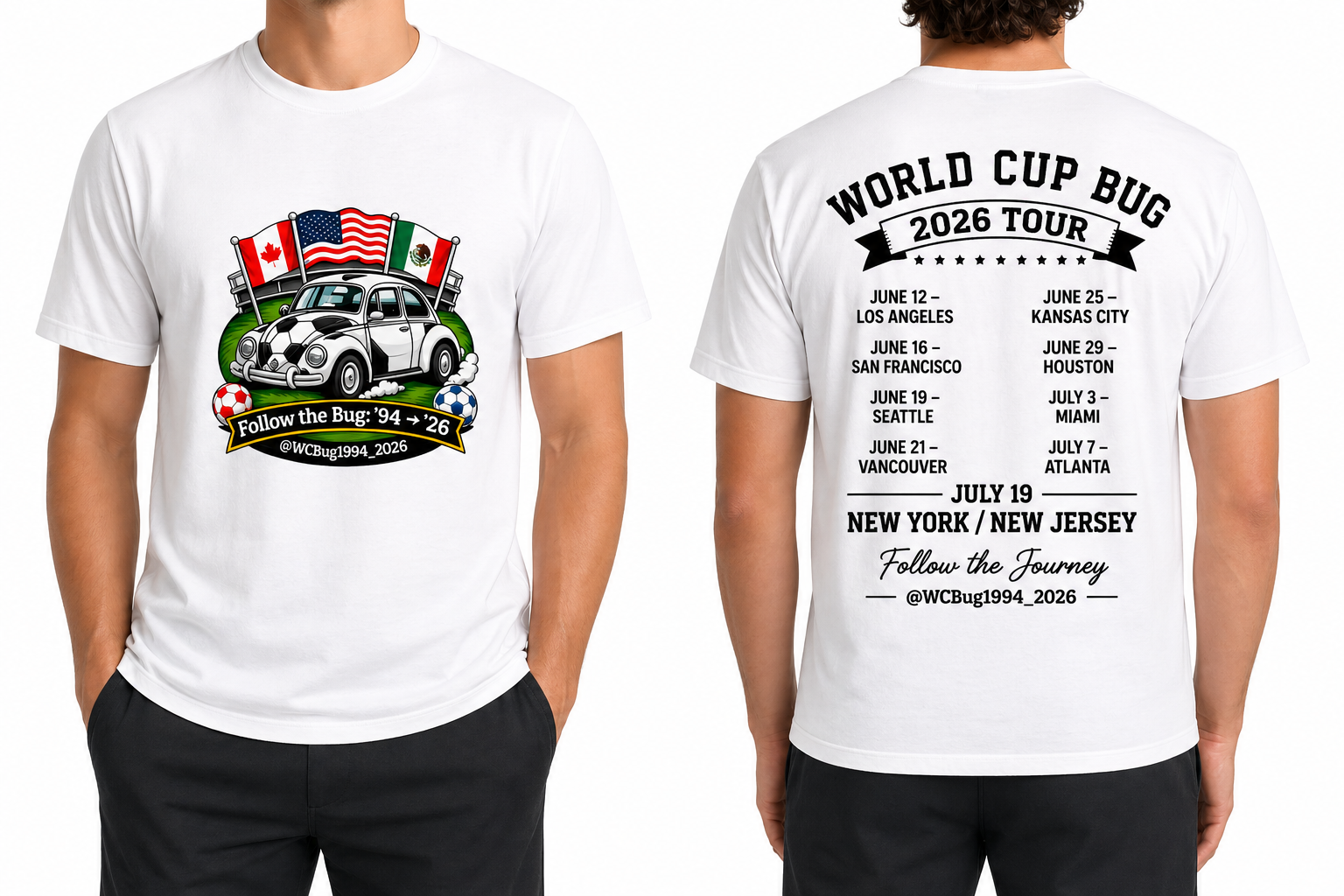 World Cup Bug ‘94 → ‘26 Tour Shirt — Support the Journey